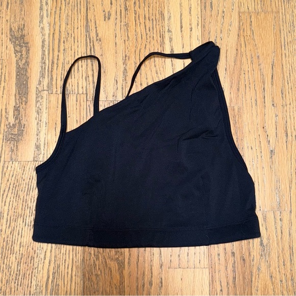 SWEATY BETTY Asymmetrical Sculpt Bralette Crop Top Black medium - Picture 2 of 4